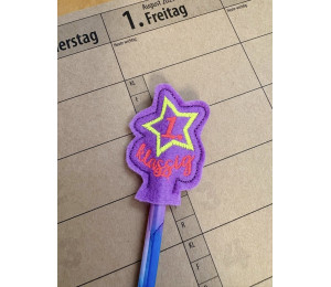 Stickdatei ITH - Stifteaufsatz Schule